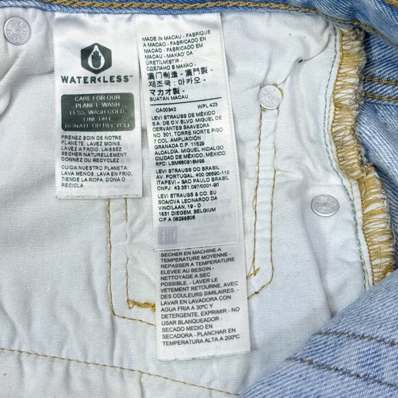 Levi's 501 Light Wash Denim Cutoff Shorts - Size 24 - Picture 8 of 9